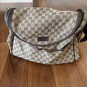 Gucci diaper bag.